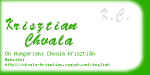 krisztian chvala business card